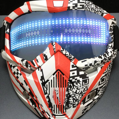 Bluetooth RGB Light Up Party Carnival Led Ski Goggles DIY LED Glasses Display Board Mask Screen Matrix Gift Toys