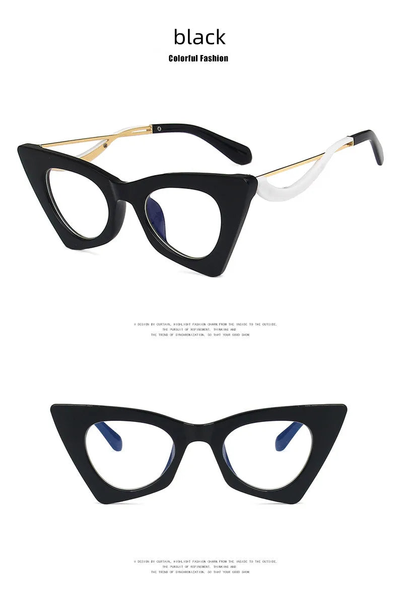 High Quality Brand Design Cat Eye Blue Light Blocking Computer Hyperopia Women Reading Glasses Diopter +0.5 1.5 2.0 2.5 3.5 6.0