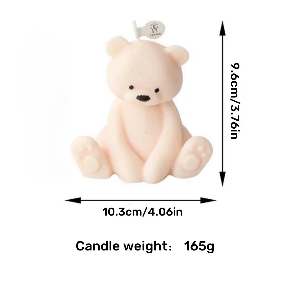 3D Sitting Brown Bear Scented Candle Handmade Cute Soy Wax Animal Aroma Candle Home Decor Unique Birthday Gift Party Ornaments
