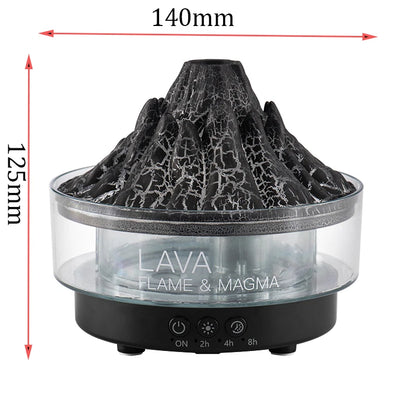 Volcano Flame Diffuser Essential Oil Diffusers for Home Bedroom Air Humidifier Remote Control 7 Colours Lights Timer shutdown