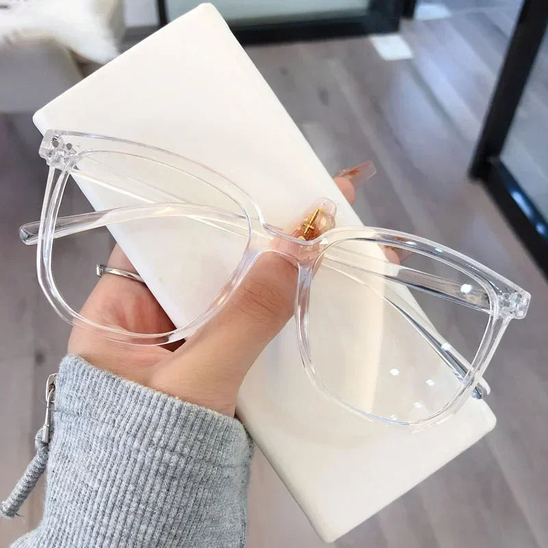 Fashion Square Large Frame Blue Light Blocking Reading Glasses Retro Men Women Presbyopia Glasses Unisex Far Sight Eyewear