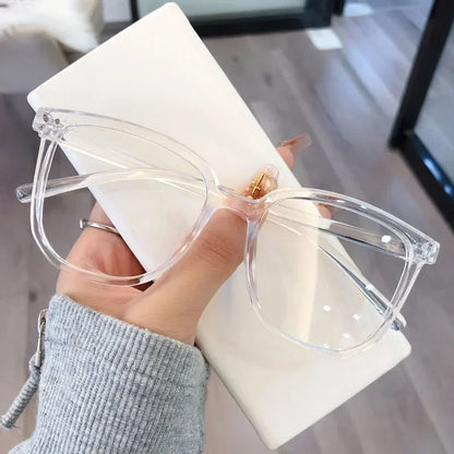 Fashion Square Large Frame Blue Light Blocking Reading Glasses Retro Men Women Presbyopia Glasses Unisex Far Sight Eyewear