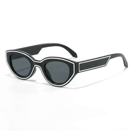 QVQV Luxury Brands Cat Eye Sunglasses Woman 2026 New Vintage Polygon Sun Glasses Man Travel Beach Eyewear Trendy Shades Female