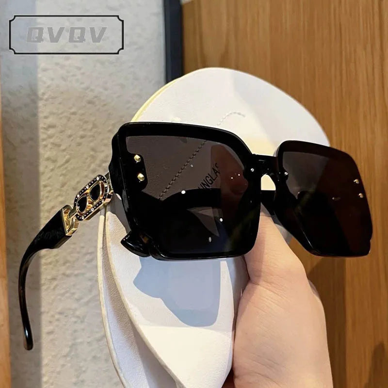 QVQV Luxury Elegant Women's Sungalsses Fashion New Oversized Square Sun Glasses Ladies Outdoor Drivin Shades Gafas De Sol UV400