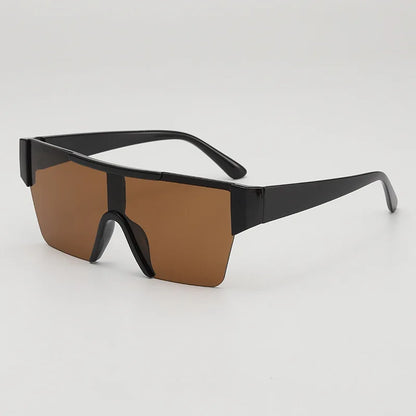 Retro Big Square Frame Women Men Sunglasses Fashion One Piece Black Silver Lens Shades UV400 Trending Sun Glasses Eyewear 2026