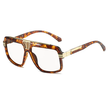 150mm Square Large Frame Reading Glasses Men Women Finished Anti Blue Light Prescription Optical Glasses Customized Diopter +1.5