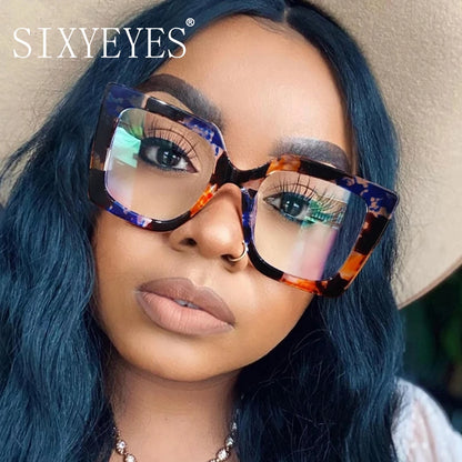 Vintage Transparent Square Glasses Frame Women Men Clear Glasses Optical Eyeglasses Frame Lens Spectacle Frame Unisex Anti Blue