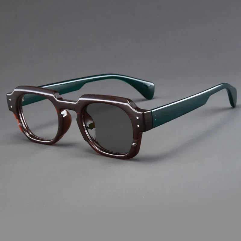 Photochromic Reading Glasses Stylish Oversized Frames Grey-tinted Presbyopia Glasses Trendy Eye Protection for Men and Women