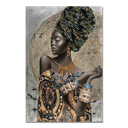 Abstract Figure Canvas Painting African Women Portrait Posters And Prints Wall Art for Living Room Home Decor Picture No Frame
