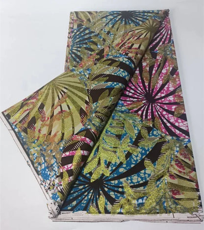Grand Super 100% Cotton African Wax Fabric High Quality Wax Print Ankara Fabric For Sewing 6yards Women Fabric