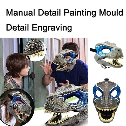 Christmas Cute Animal Tyrannosaurus Rex Mask Holiday Party Decoration Headgear Halloween Dinosaur Mouth Mask Mask