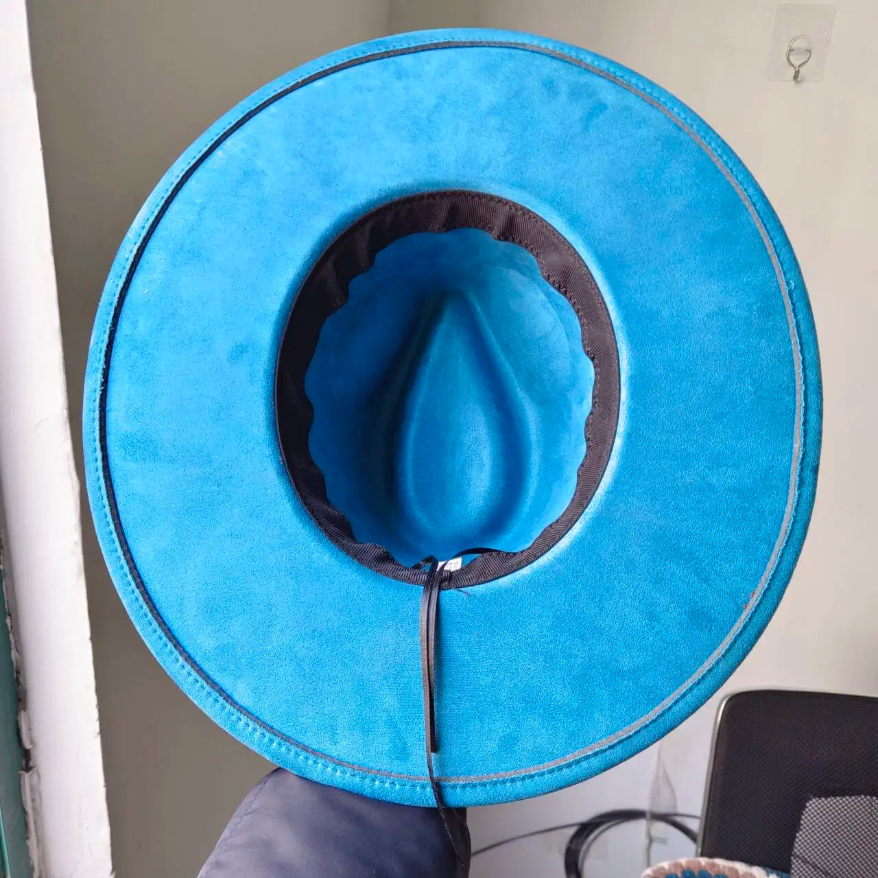 Women's suede 10cm wide Brim Fedora hat Men's autumn and winter felt jazz hat Classic suede Fedora Sombrero