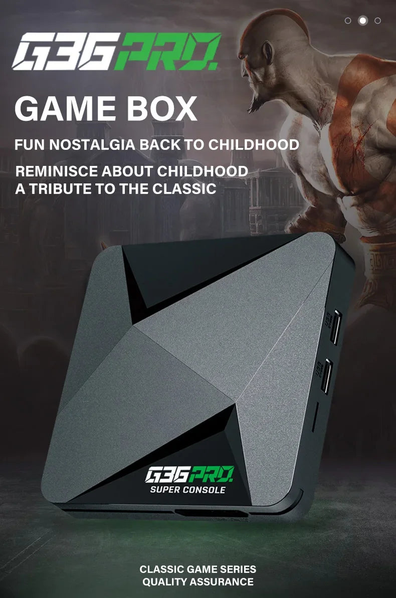 2026 NEW Super Console G36 Pro Retro Video Game Console with 65000 Video Games for PS1/GBA/MD/CPS with Gamepad Kid Gift Game Box