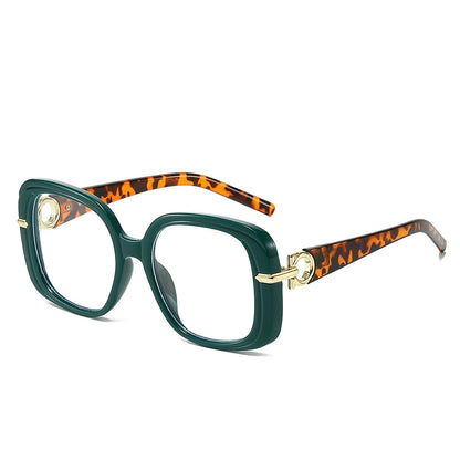 Square Large Anti Blue Light Reading Glasses Women Clear Lens Glasses Frames Finished Prescription Glasses Customized Diopter