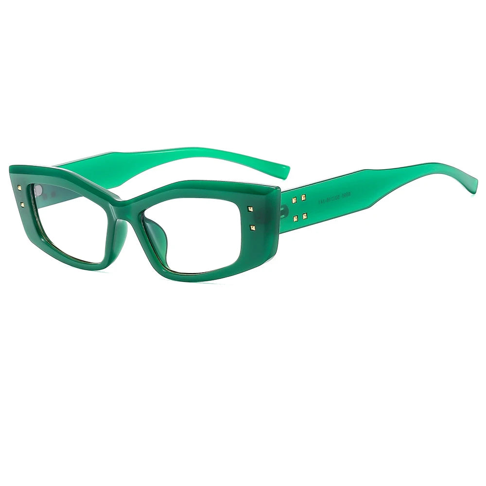 R57290 Brand Design Rivet Reading Glasses Women Fashion Small Size Square Presbyopic Spectacles Dioptric +50 +100 +300