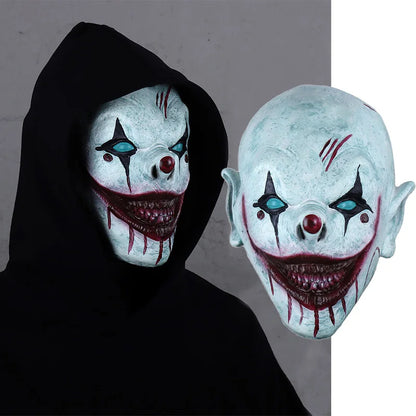 Horror Clown Mask Headgear Party Carnaval Mask Joker Cosplay Bloody Devil Killer Joker Latex Helmet Halloween Prank Props