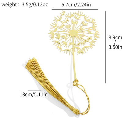 Chinese Style Handmade Book Mark Golden Rose Lotus Flower Bookmarks Reading Marker for Book Lover Gifts for Friend Collection