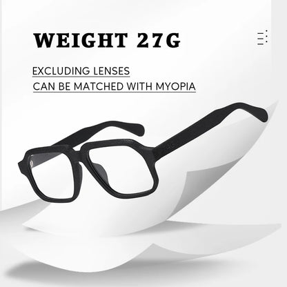 TAG Hezekiah Natural Wood Glasses Frame Men Oversized Wooden Myopia Prescription Optical Glasses Spectacle with Clear Lens 8188