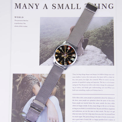 Logo Men's Watch Wife Musical Instrument Universal Watches Husband Family Pattern Guitar Clock Wristwatch DIY Dial