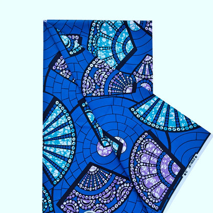 New Super Tissu Ankara Good Real Prints African Wax Fabric Soft Pagne Cotton Material Kente 6YARDS Stuff Blue Batik For Sew