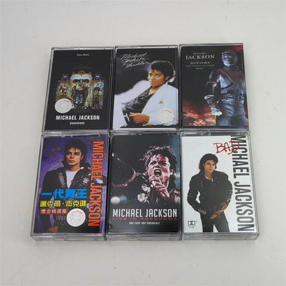MJ Michael Jackson Music Tape Thriller Album Dangerous Beat It Cassettes Cosplay Recorder Car Walkman Soundtracks Box Collection