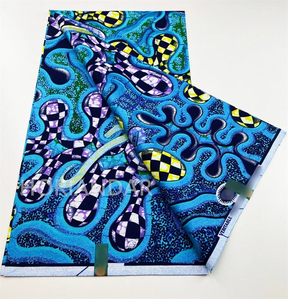 2026 Grand Super Original African Wax Fabric High Quality Nigerian Print Ankara Fabric For Sewing 6 Yard Women Dress 100% Cotton