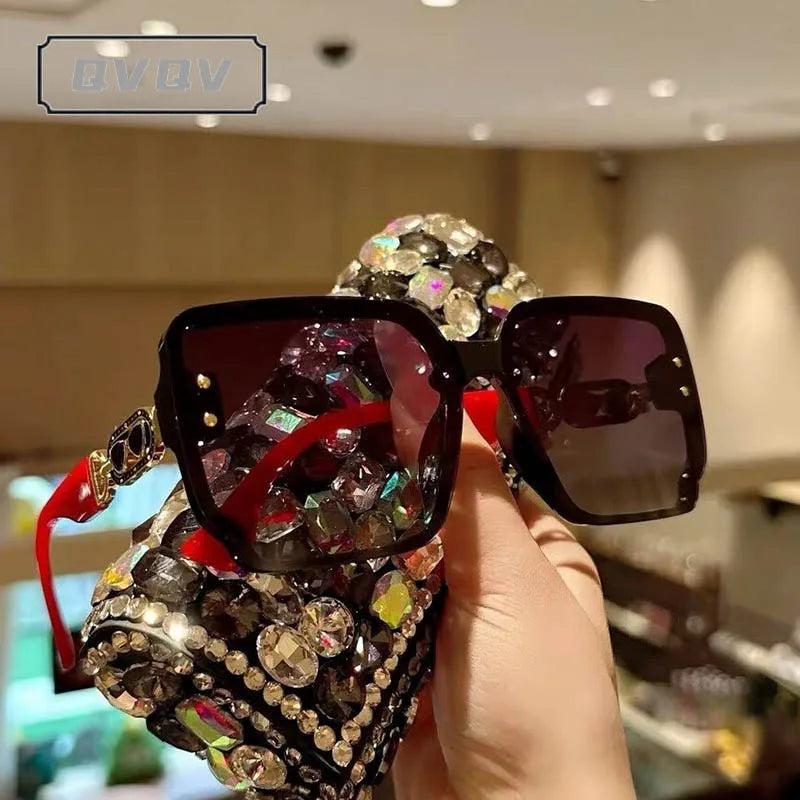 QVQV Luxury Elegant Women's Sungalsses Fashion New Oversized Square Sun Glasses Ladies Outdoor Drivin Shades Gafas De Sol UV400