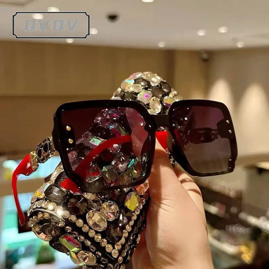 QVQV Luxury Elegant Women's Sungalsses Fashion New Oversized Square Sun Glasses Ladies Outdoor Drivin Shades Gafas De Sol UV400