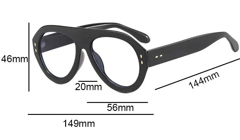 Trendy Oversized Pilot Reading Glasses Women Men Flower Brown Vintage Eyeglasses New Clear Blue Light Glasses +1.25 +1.5 +6