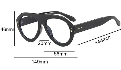 Trendy Oversized Pilot Reading Glasses Women Men Flower Brown Vintage Eyeglasses New Clear Blue Light Glasses +1.25 +1.5 +6