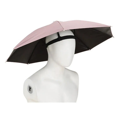 Foldable Head Umbrella Hat Windproof Fishing Head Wearing Sunshade Rain Gear Outdoor Portable Umbrella Camping Beach Head Hats