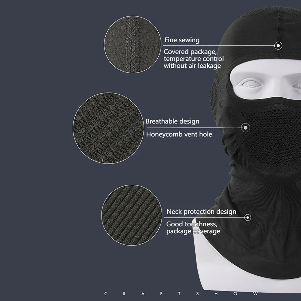 GTUBIKE Breathable Balaclava Hat High Elastic Motorcycle Full Face Mask Bicycle Ski Motorcycle Helmet Inner Cap Scarf Headgear