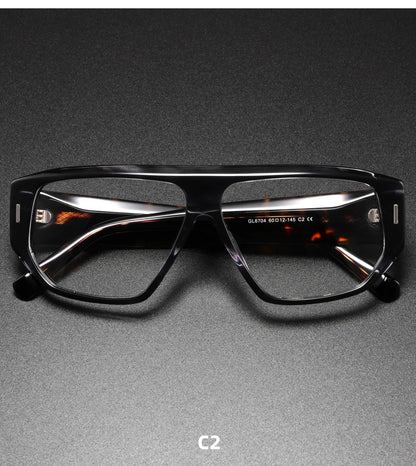 Luxury Brand Designer Thick Acetate Oversized Frame for Men Women Trendy Optical Eyewear Stylish Shield For Men lentes de sol