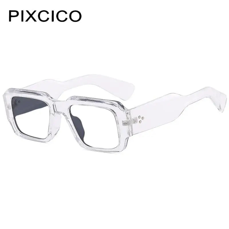 R57164 Men Fashion Rivet Optical Reading Glasses Women Trend Square Presbyopic Spectacles Dioptric +50 +100 +300