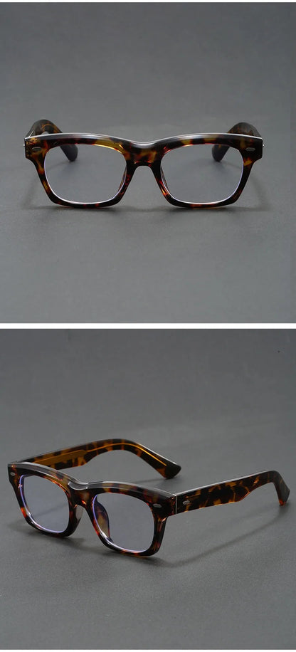 Japanese Square Glasses Frame Men Fashion Anti Blue Light Reading Glasses Men Good Quality Full Rim Eyewear