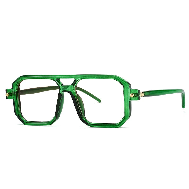 KOCOLIOR Men's Retro Fashion Double Beam Reading Glasses Brand Design Anti Blue Light Photochromic Presbyopia Glasses +0 to +6.0