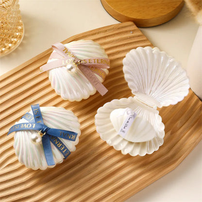 Seashell Candle Scented Shell Pearl Set Candle for Wedding Favors for Guests Gift Party Holiday Home Decor Velas Conchas De Mar
