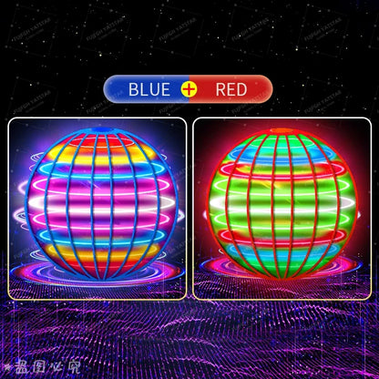 Pro Magic Flying Ball with LED Glow Lights, 360° Rotating Hand-Controlled Gyro Spinner Hover Orb, Fidget Toy for Teens and Adult