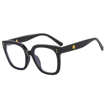Black Oversized Square Reading Glasses for Women Rivets Retro Presbyopia Eyeglasses Female Transparent Optical Lenses