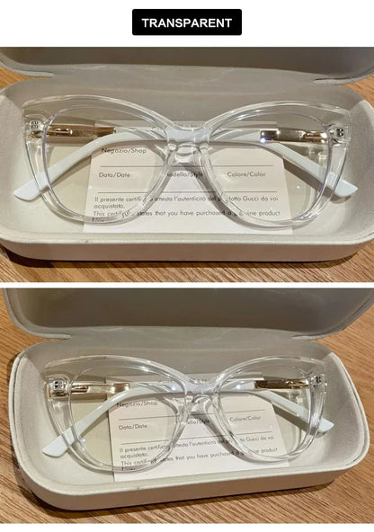 EYORA Fashionable Full Rim Cat Eye Reading Glasses Women Anti Blue Ray or Photochromic Progressive Prescription Optical Eyewear