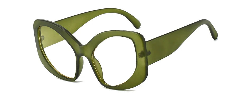 Oversized Reading Glasses Women Luxury Brand Designer Cat Eye Chunky Glasses Anti Blue Light Customised Prescription Glasses