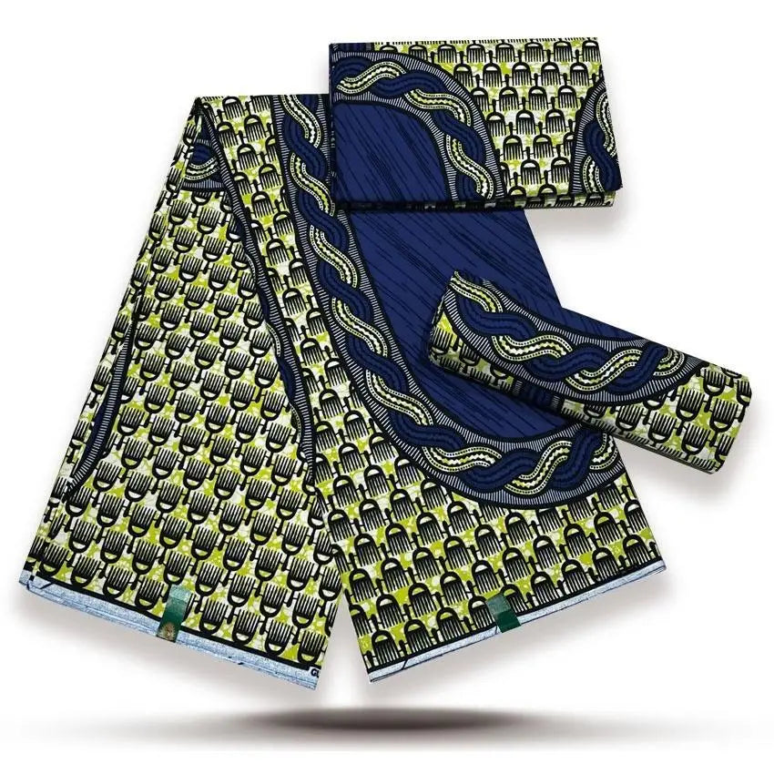 African Wax Fabric Lastest Prints Cotton Material High Quality Pagne Origin Real Ankara Gold Printed For Sewing Wedding Dress
