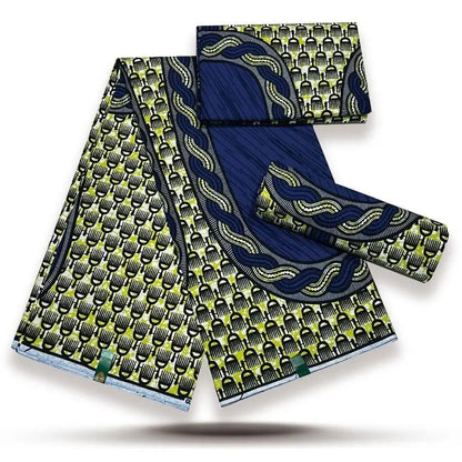 African Wax Fabric Lastest Prints Cotton Material High Quality Pagne Origin Real Ankara Gold Printed For Sewing Wedding Dress