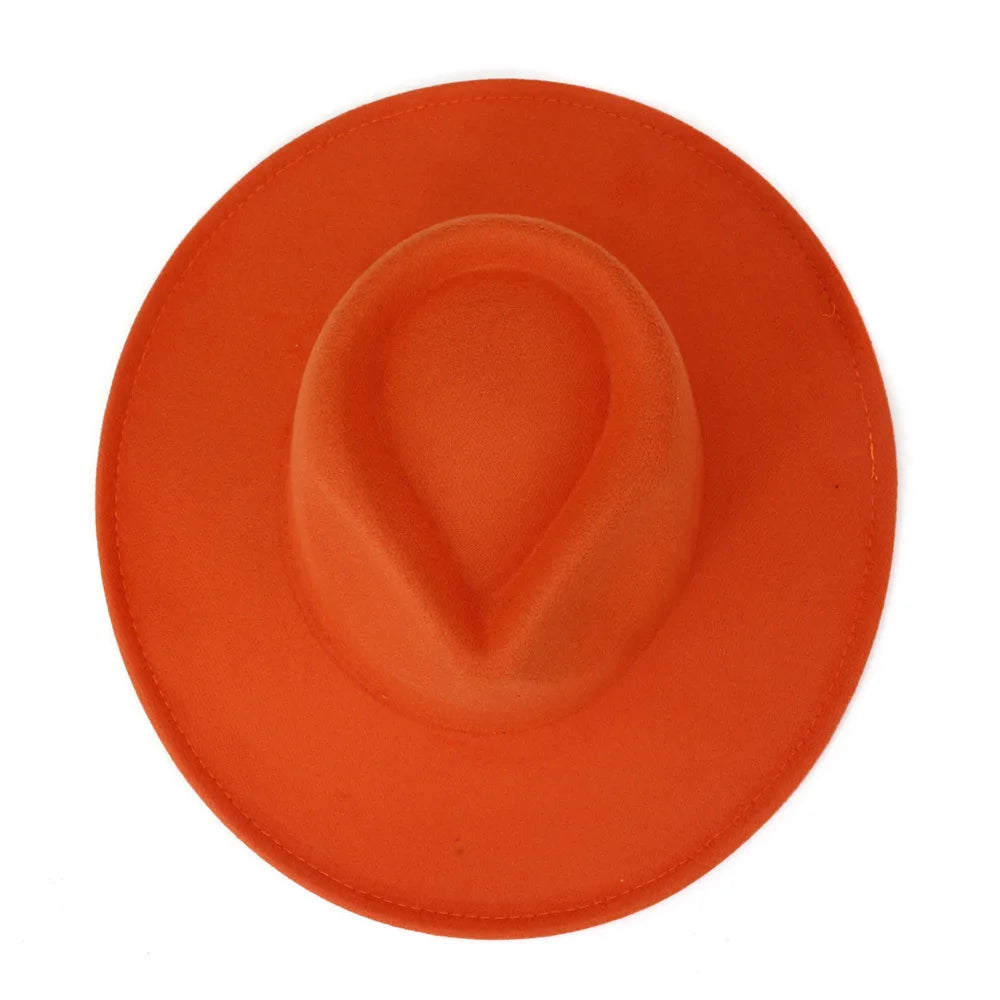 Women's Men's Fedora Hat Winter and Autumn Elegant Women's Gangster Trilby Felt Hamburg Church Jazz Hat 55-58CM Adjustable