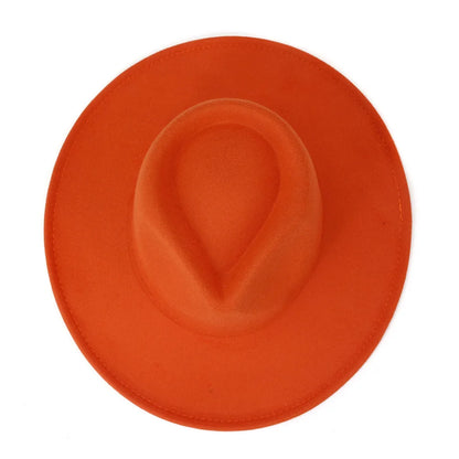 Women's Men's Fedora Hat Winter and Autumn Elegant Women's Gangster Trilby Felt Hamburg Church Jazz Hat 55-58CM Adjustable