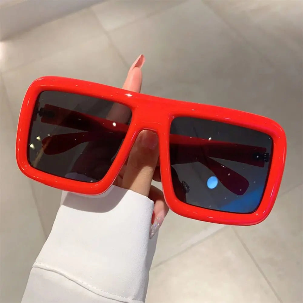 Big Oversized Square Sunglasses Punk UV400 Protection Thick Frame Sun Glasses Lady Shades for Women & Men