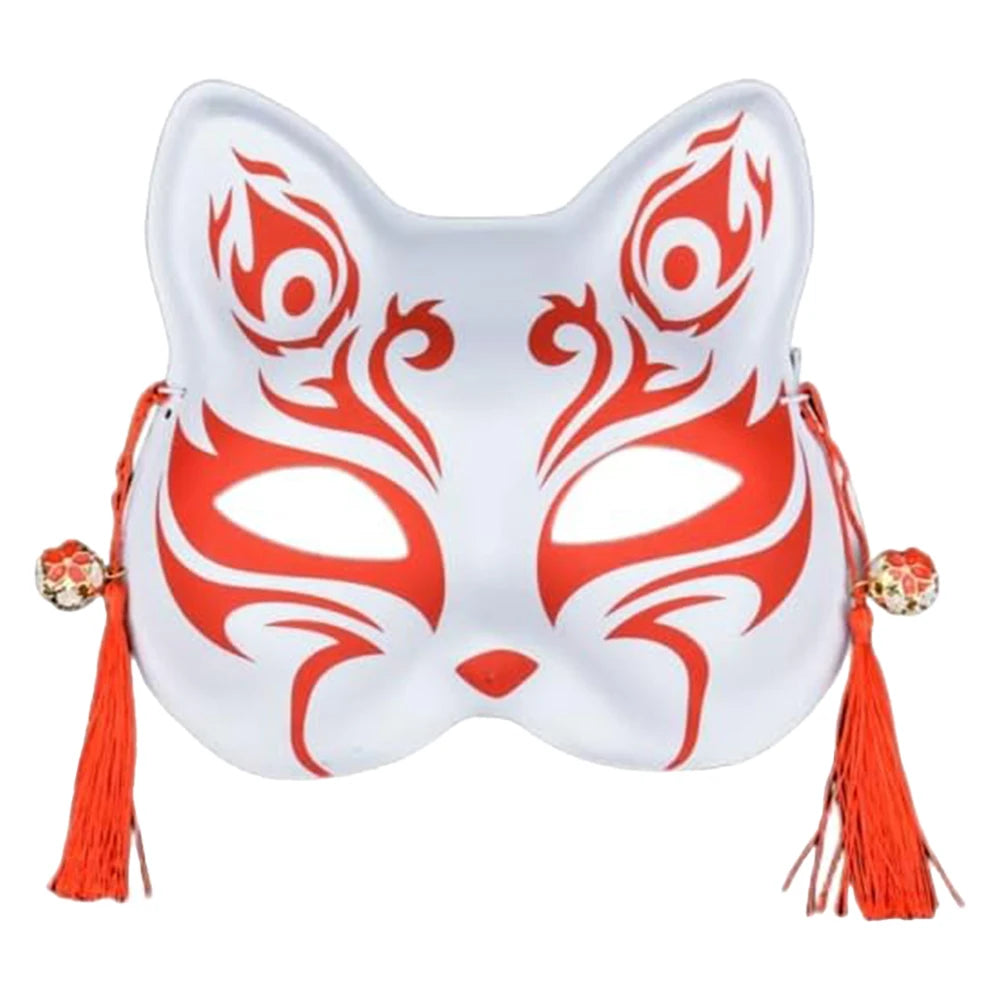 New Fox Mask Role Playing Carnival Handdrawn Anime Devil Half Face Cat Mask Festival Party Role Playing Prop Mask