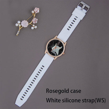 Guitar Bass Pattern Universal for Men Women Souvenir Composer Rose Gold Man Watch Silver Watches Black Bracelet Gift Clock