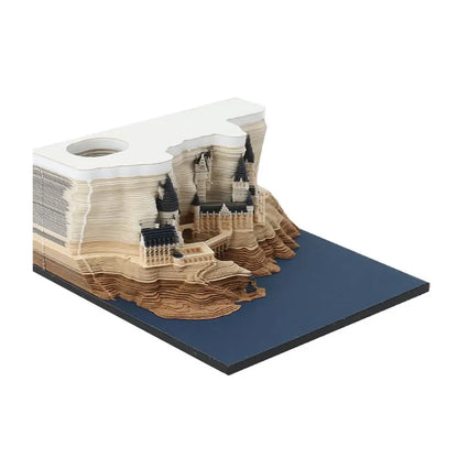 2026 Treehouse 3D Desktop Calendar Sticky Notes Creative Crafts Souvenirs Paper Carvings Memo Pad New Year Gifts Office Ornament