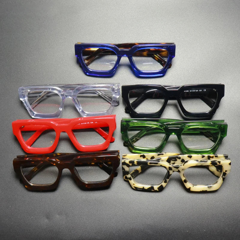 Gatenac Acetate Reading Glasses Handmade Photochromic Anti Blue Light Prescription Glasses Frame Men Progressive Myopia Eyewear
